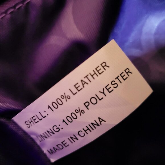 Joy Mangano E*Lite Metallic Leather Crossbody Purse Purple - Picture 7 of 8